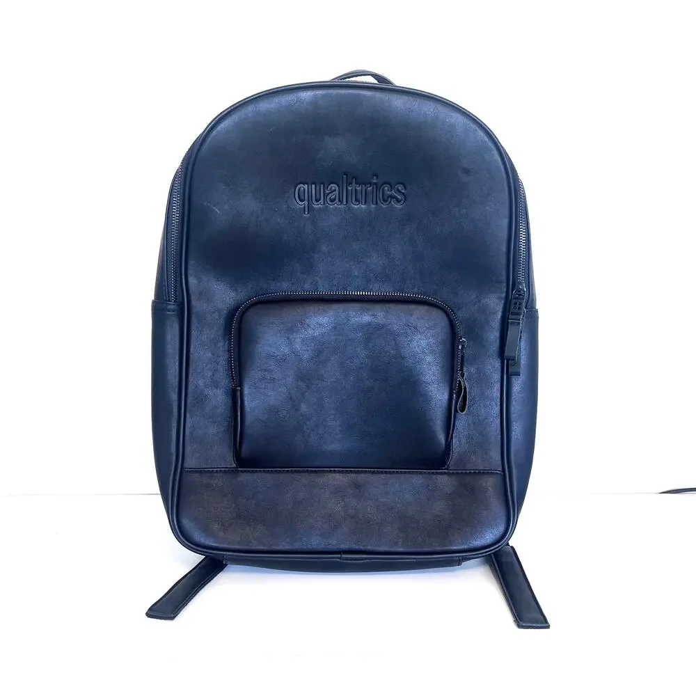Qualtrics Waterproof Laptop Backpack Black Zip Closure Pockets Travel School‎